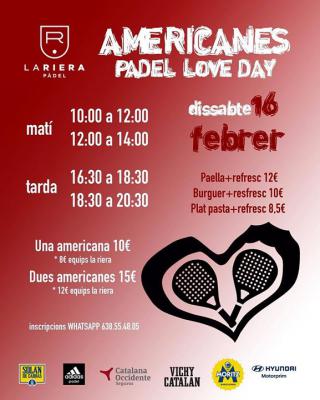 poster del torneo AMERICANES PADEL LOVE DAY