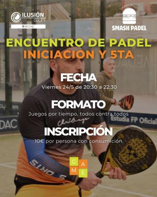 poster torneo ENCUENTRO DE PADEL -  GAME TORNEOS