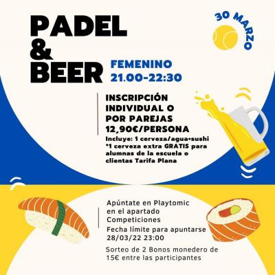 poster del torneo PADEL & BEER FEMENINO