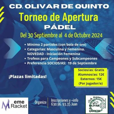 poster torneo TORNEO APERTURA