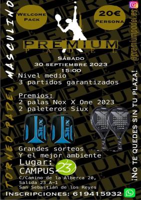 poster del torneo PREMIUM PADEL TORNEO MASCULINO