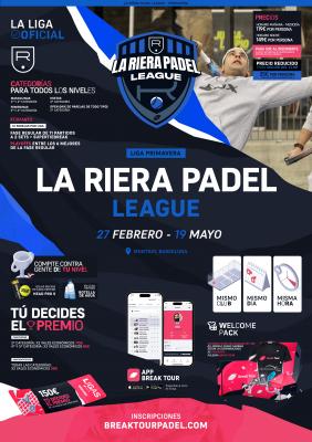 poster del torneo LA RIERA PADEL LEAGUE - PRIMAVERA