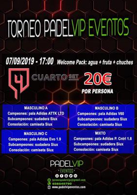 poster del torneo TORNEO PADELVIP EVENTOS