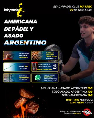 poster del torneo AMERICANA Y ASADO ARGENTINO