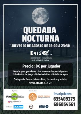 poster del torneo QUEDADA PADELERA NOCTURNA