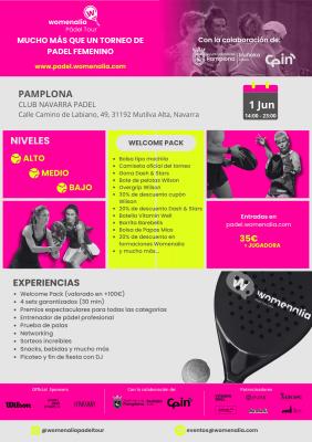 poster torneo WOMENALIA PADEL TOUR - PAMPLONA