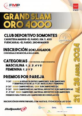 poster torneo GRAND SLAM ORO 4.000 FMP - SOMONTES