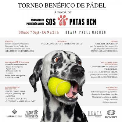 poster del torneo TORNEO BENÉFICO SOS 4 PATAS