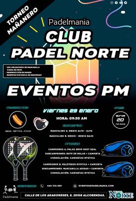 poster del torneo TORNEO MAÑANERO PADELMANIA