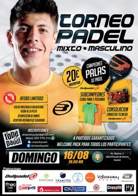 poster del torneo TORNEO DE PADEL MIXTO - MASCULINO