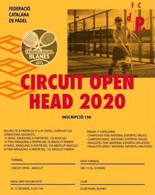 poster del torneo CIRCUIT OPEN HEAD 2020