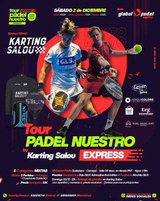 poster torneo 1ER PADEL NUESTRO EXPRESS BY KARTING SALOU