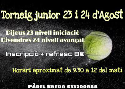 poster del torneo TORNEIG JUNIOR