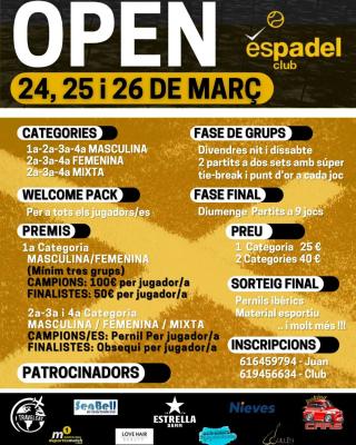 poster del torneo OPEN ESPADEL