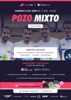 poster del torneo POZO MIXTO PLANET PADEL INDOOR