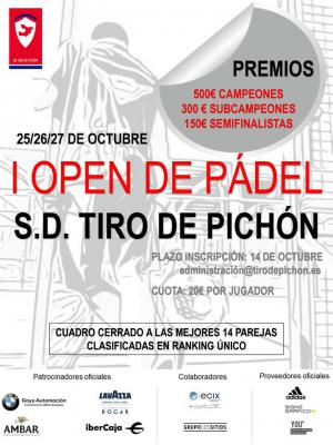 poster torneo I OPEN DE PADEL