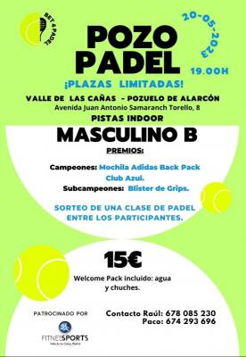 poster del torneo I POZO MASCULINO BET4PADEL