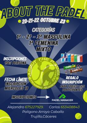 poster torneo ABOUT THE PADEL