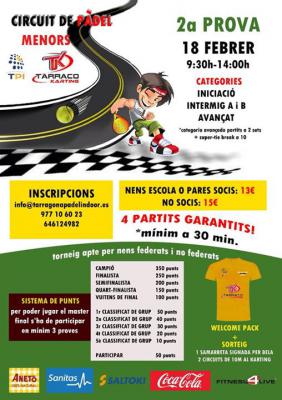 poster del torneo 2a PROVA CIRCUIT MENORS TARRACO KARTING