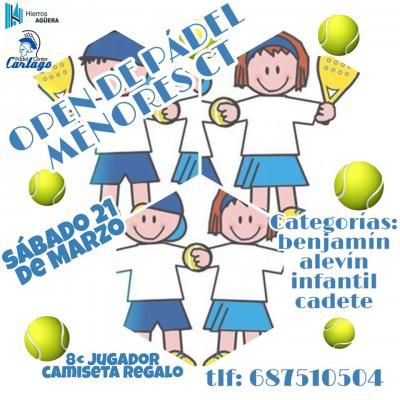 poster del torneo OPEN DE PADEL MENORES CT