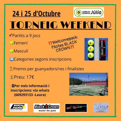 poster torneo TORNEIG WEEKEND 