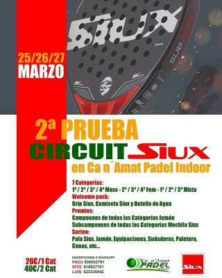 poster del torneo 2ª PRUEBA CIRCUIT SIUX