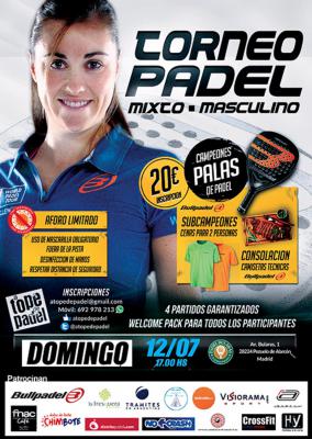 poster del torneo TORNEO DE PADEL MIXTO - MASCULINO