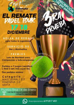 poster del torneo 3ª PRUEBA REMATE PADEL TOUR