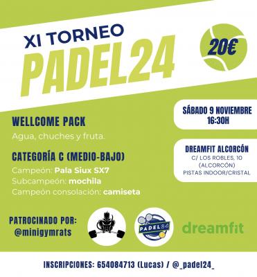 poster del torneo XI TORNEO PADEL24 CAT C