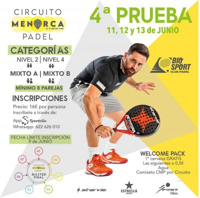 poster del torneo 4ª PRUEBA CIRCUITO MENORCA PADEL BY STARVIE