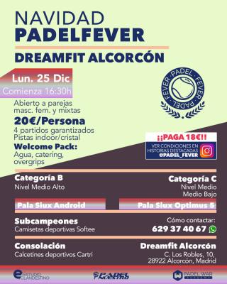 poster del torneo NAVIDAD PADEL FEVER - ABIERTO A PAREJAS MASC, FEM Y MIXTAS