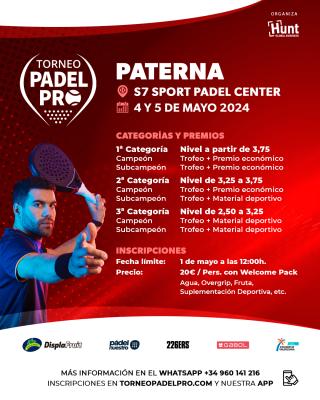 poster del torneo TORNEO PATERNA PADEL PRO