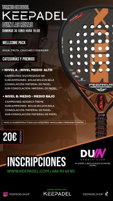 poster del torneo TORNEO KEEPADEL & DUIN LAS ROZAS