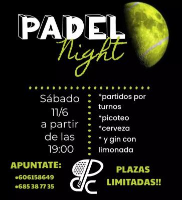 poster del torneo PADEL NIGHT