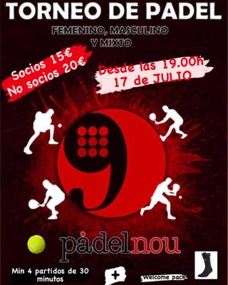 poster del torneo TORNEO DE PADEL