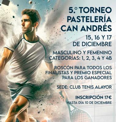 poster del torneo 5 TORNEO PASTELERÍA CAN ANDRÉS