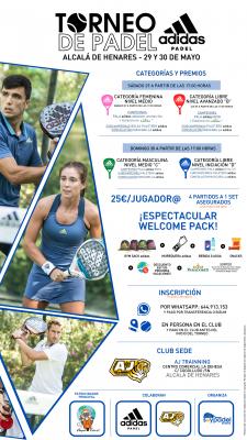 poster del torneo TORNEO ADIDAS PADEL - ALCALÁ DE HENARES