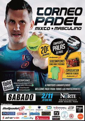 poster del torneo TORNEO DE PADEL MIXTO - MASCULINO