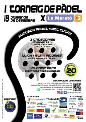 poster del torneo 1º TORNEIG DE PÀDEL X LA MARATÓ