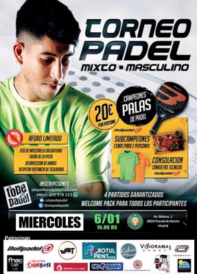 poster del torneo TORNEO DE PADEL MIXTO - MASCULINO