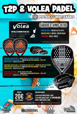 poster del torneo T2P & VOLEA PADEL