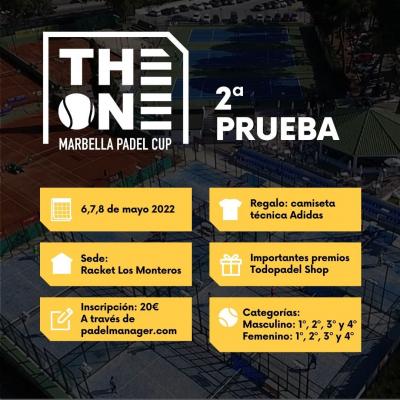 poster del torneo 2ª PRUEBA THE ONE MARBELLA PADEL CUP