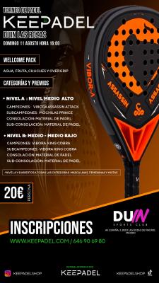 poster del torneo TORNEO KEEPADEL & DUIN LAS ROZAS