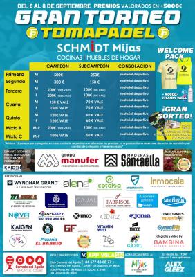 poster del torneo GRAN TORNEO TOMAPADEL - COCINAS SCHMIDT MIJAS