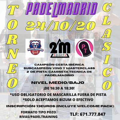 poster del torneo TORNEO CLÁSICO PADELMADRID