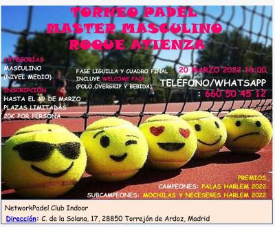 poster del torneo TORNEO PÁDEL MÁSTER MASCULINO ROQUE ATIENZA